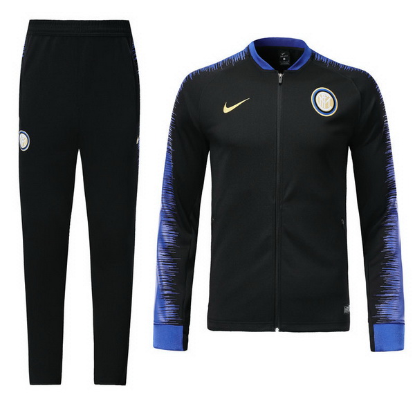 Survetement Foot Inter Milan 2018 2019 Noir Bleu